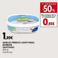 El Corte Inglés Santiago - queijo fresco light para barrar promoção