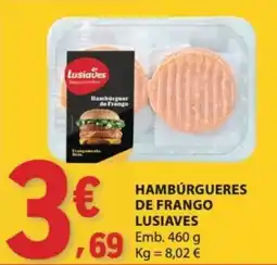 E.Leclerc Hamburgueres de frango lusiaves promoção