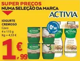 E.Leclerc Iogurte cremoso activia promoção