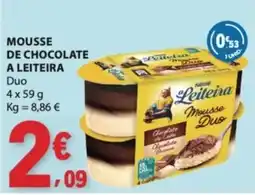 E.Leclerc Mousse de chocolate a leiteira promoção