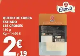E.Leclerc Queijo de cabra fatiado les croisés promoção