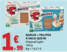 E.Leclerc Queijo + palitos a vaca que ri promoção