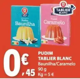 E.Leclerc Pudim tablier blanc promoção
