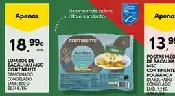 Continente Bom dia Continente - lombos de bacalhau msc promoção