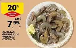 Continente Bom dia Camarão grande 20/30 vannamei promoção