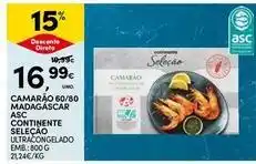 Continente Bom dia Madagascar - camarão 60/80 asc continente selecao ultracongelado promoção