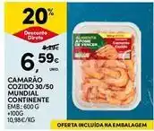 Continente Bom dia Continente - camarão cozido 30/50 mundial promoção