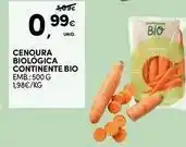 Continente Bom dia Continente bio - cenoura biologica promoção
