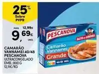 Continente Bom dia Pescanova - camarão vannamei 40/48 promoção