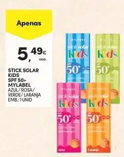 Continente Bom dia Mylabel - stick solar kids spf 50+ promoção