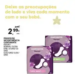 Continente Bom dia Continente - pensos de incontinencia promoção