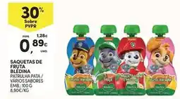 Continente Bom dia Blédina - saquetas de fruta promoção