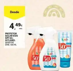 Continente Bom dia Mylabel - protetor solar spf 50+ promoção