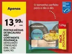 Continente - postas medias de bacalhau msc