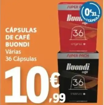 E.Leclerc Cápsulas de café buondi promoção