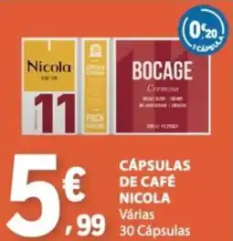 E.Leclerc Cápsulas de café nicola promoção