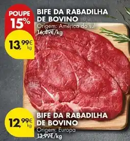 Pingo Doce Europa - bife da rabadilha de bovino promoção
