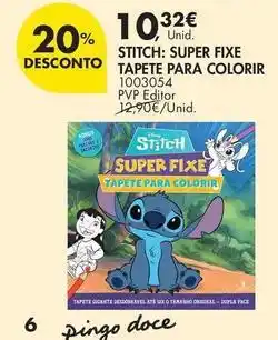 Pingo doce - stick: super fixe tapete para colorir