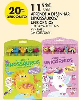 Pingo Doce A+ - aprende a desenhar dinossauros/unicornios promoção