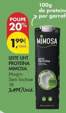 Pingo Doce Mimosa - leite uht proteina promoção