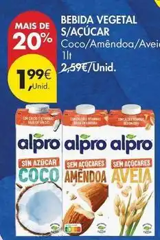 Pingo Doce com - bebida vegetal promoção