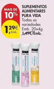 Pingo Doce Pura vida - suplementos alimentares pura vida promoção