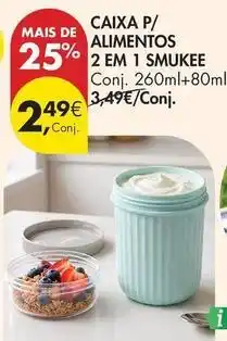 Pingo Doce Smukee - caixa p/ alimentos 2 em 1 promoção