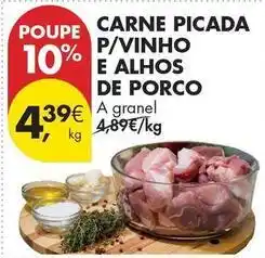 Pingo Doce A+ - carne picada p/vinho e alhos de porco promoção