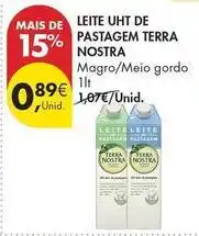Pingo Doce Terra nostra - leite uht de pastagem promoção