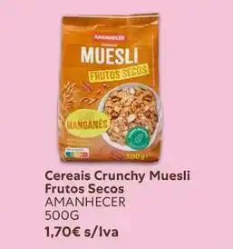 Amanhecer - cereais crunchy muesli frutos secos