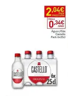 Recheio Castello - agua c/gas promoção