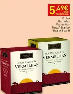 Recheio Ermelinda - vinho barradas tinto promoção