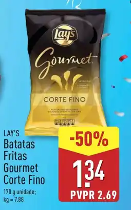 ALDI LAY'S Batatas Fritas Gourmet Corte Fino promoção