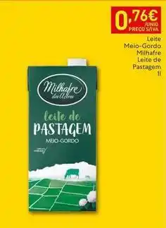 Recheio Milhafre - leite de pastagem promoção