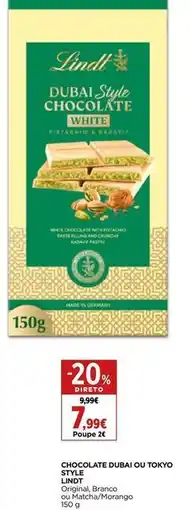 Supercor Lindt - chocolate dubai ou topixo style promoção