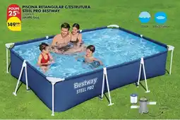 Pingo Doce Bestway - piscina retangular c/estrutura steel pro promoção