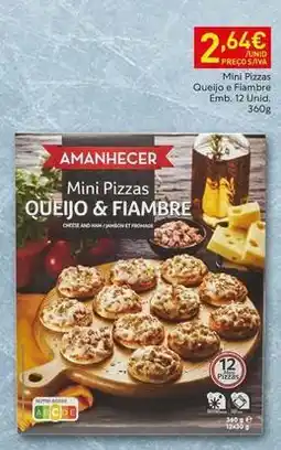 Recheio Amanhecer - mini pizzas queijo fiambre promoção