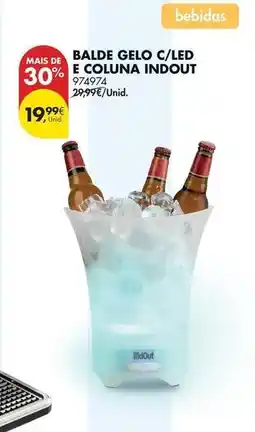 Pingo Doce Balde gelo c/led e coluna promoção