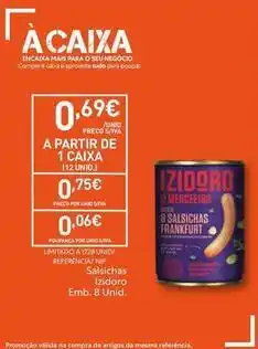 Recheio A+ - salsichas izidoro promoção