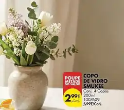 Pingo Doce Valor - copo de vidro promoção
