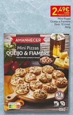 Recheio Amanhecer - mini pizzas queijo e fiambre emb. 12 uds promoção
