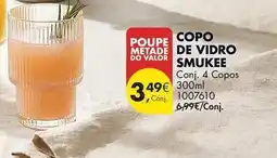 Pingo Doce Smukee - copo de vidro promoção
