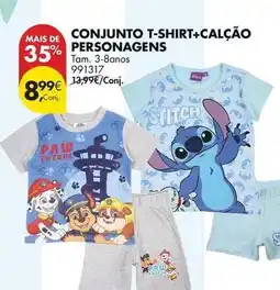Pingo Doce Paw patrol - conjunto t-shirt+calcão promoção