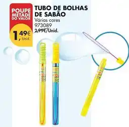 Pingo Doce Valor - tubo de bolhas de sabao promoção