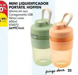 Pingo Doce Hoffen - mini liquidificador portatil promoção