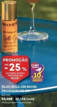 Auchan Nuxe - oleo roll-on prodigieuseor promoção