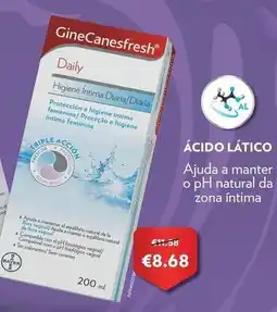 Auchan Ginecanesfresh - ácido lático ajuda a manter o ph natural da zona íntima promoção