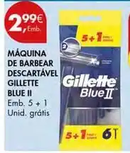 Pingo Doce Gillette - maquina de barbear descartável blue ii promoção