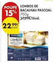 Pingo Doce Pascoal - lombos de bacalhau promoção