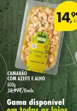 Pingo Doce com - camarão com azeite e alho promoção